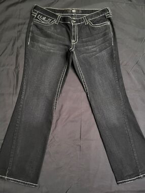 Mossimo Premium Black Boot-Cut Jeans Women Size 18